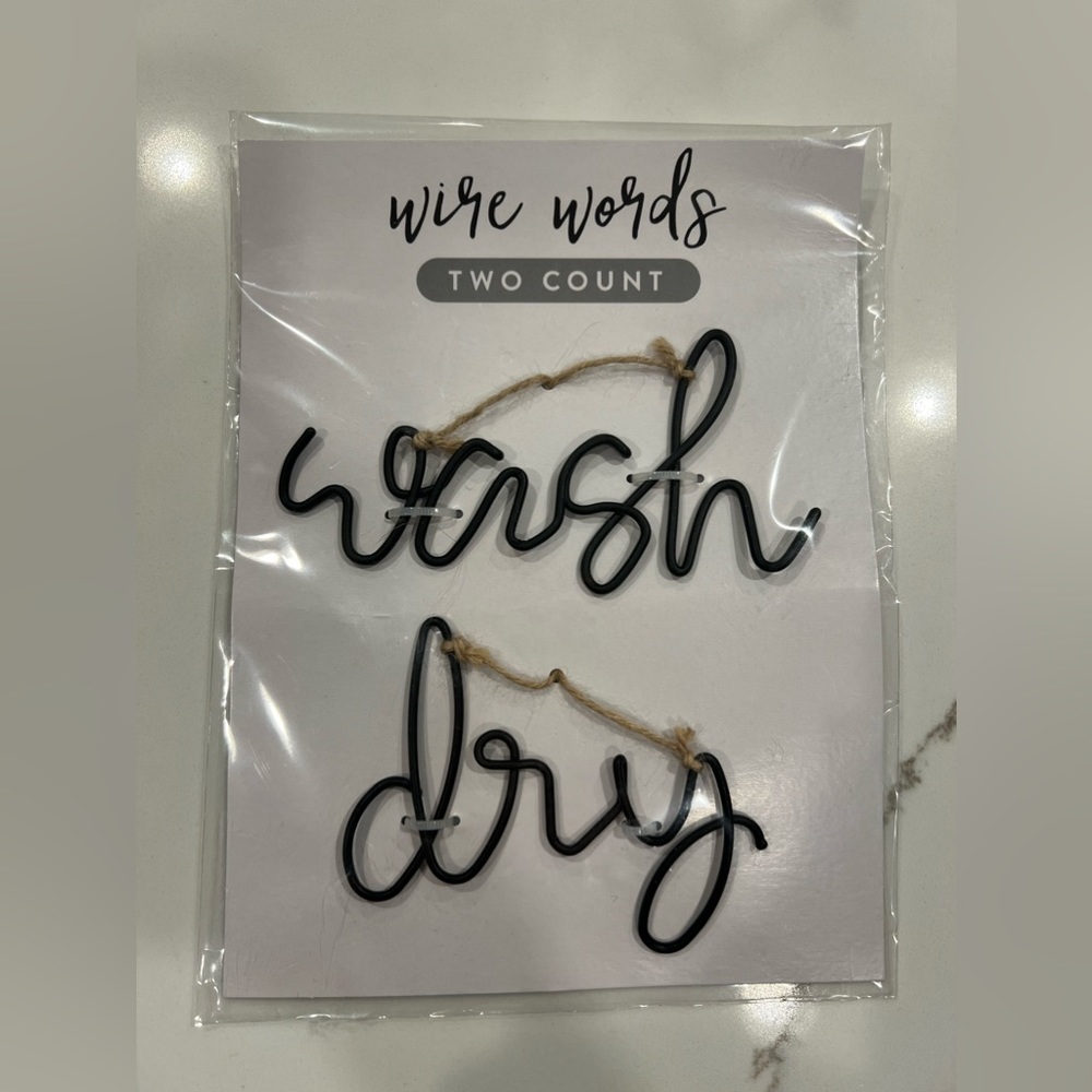 Target Farmhouse Wire Words hanging decor for laundry room new in package